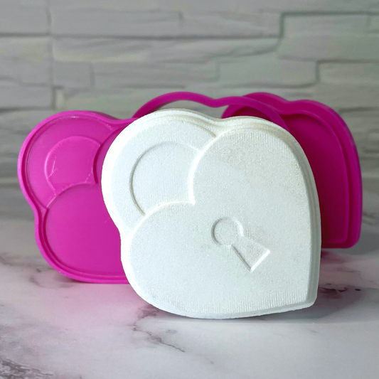 Heart padlock Bath Bomb Mold